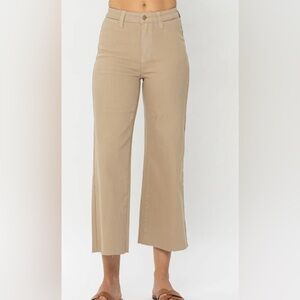 Judy Blue Tan Wide-Leg jeans